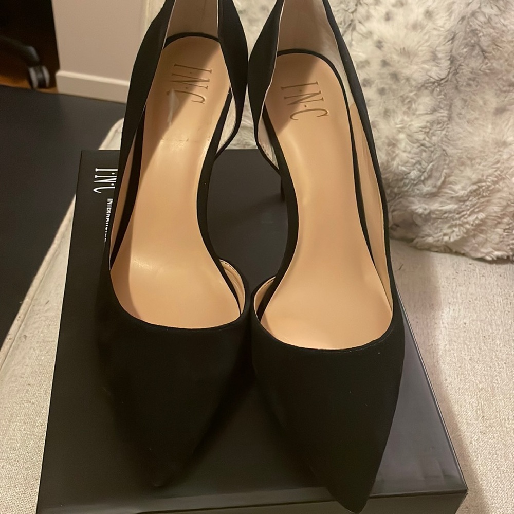 Women’s black high heels. INC worn once